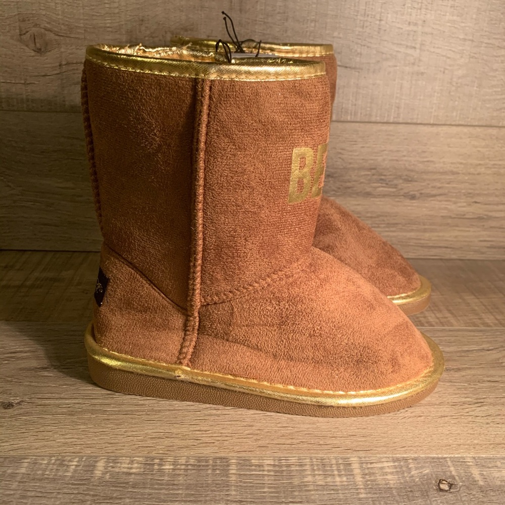Bebe Girls Boots Cognac Gold - Picture 3 of 5